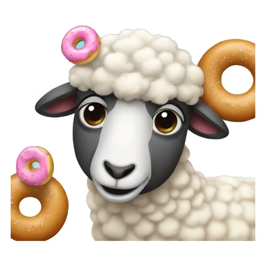 A sheep with doughnut sticker