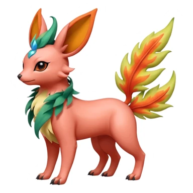 Salandit-Flareon-Leafeon-Sylveon-fusion-Pokémon-hybrid-creature  sticker