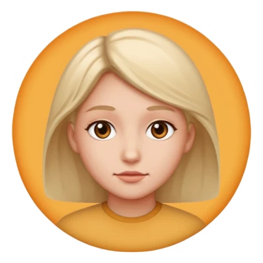 un joli personne de face dans un rond  sticker