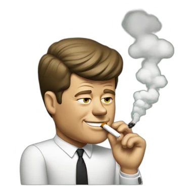 John F Kennedy smoking sticker