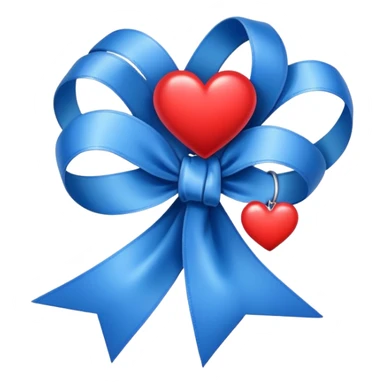 Corazón y lazo azul  sticker