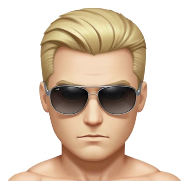 albert wesker shirtless dark sunglasses sticker