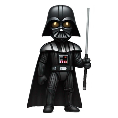 Realistic Darth Vader with a bo staff and a menacing look  sticker