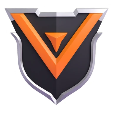 3D style Cupra auto logo, chrome finish, no text sticker