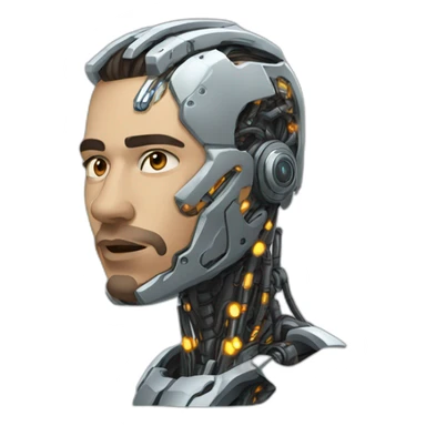 cyborg ca t sticker