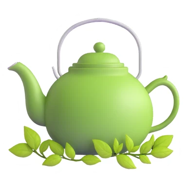 teapot with tea leaves sticker