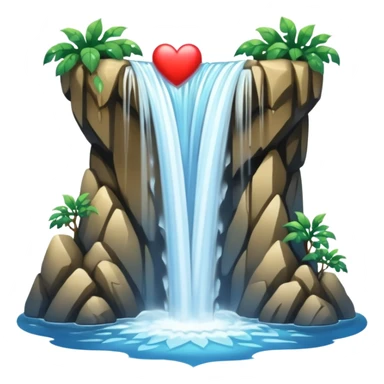 heart shaped - watterfall sticker
