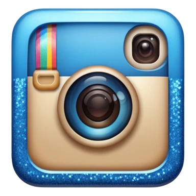 icon instagram glitter blue sticker