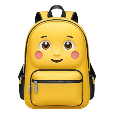 a yellow kid Backpack with zip sticker