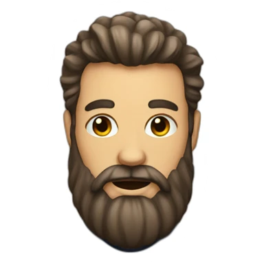 man with huge beard sticker