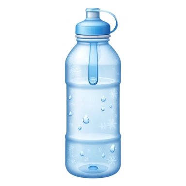 Frozen water bottle sticker