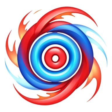 glitter red and blue plasma sticker