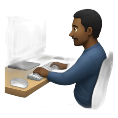 Man coding in rush sticker