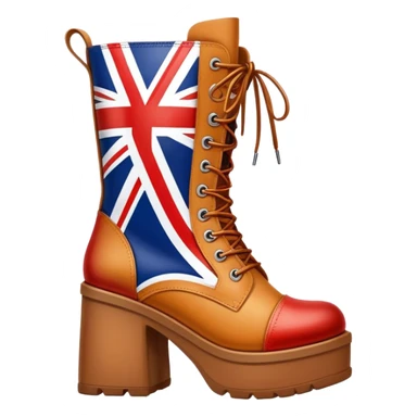 Union Jack flag platform boots ginger spice sticker