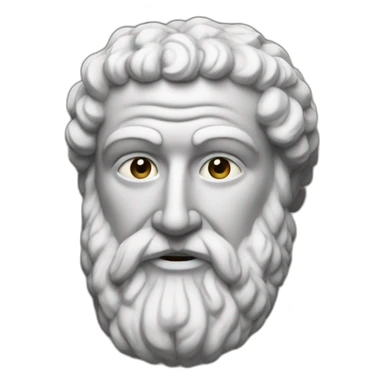 an ancient greek philosofer called pitagoras with beard sticker
