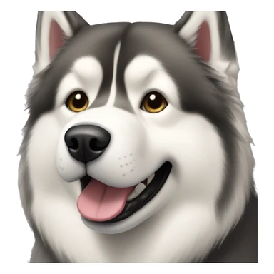 Dog alaskan malamute full-height happy sticker
