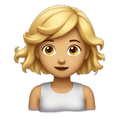 Cute girl thinking  sticker