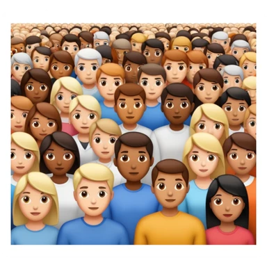 person standing out in a crowd sticker