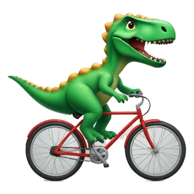 Dinosaur riding a bike  sticker