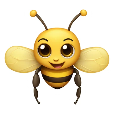 Honey bee with heart eyes sticker