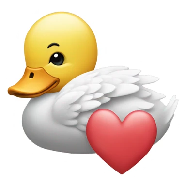Good night and duck, heart  sticker