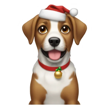 Crismas dog sticker
