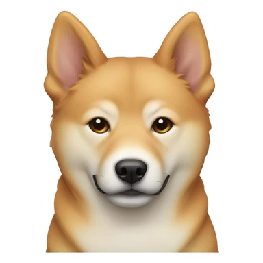 Jindo dog with tortoise shell coloring, without any white fur sticker