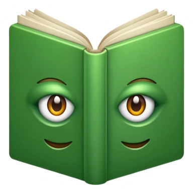 e livros em tons de verde musgo sticker