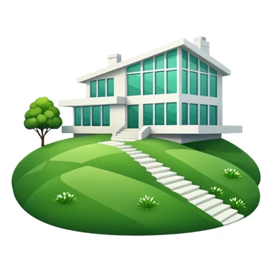 modern house on te hill sticker