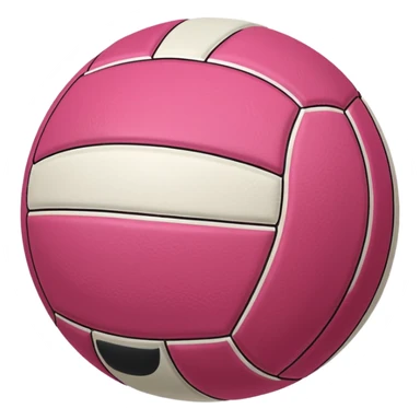 Un ballon de volley Ball rose sticker
