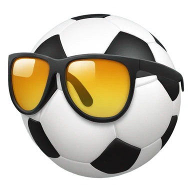 Soccer ball with sunglasses  sticker