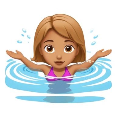 girl swim in the pool sticker