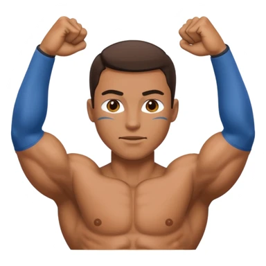 person raising arms sticker