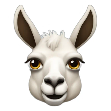 Llama con cuernos de toro sticker