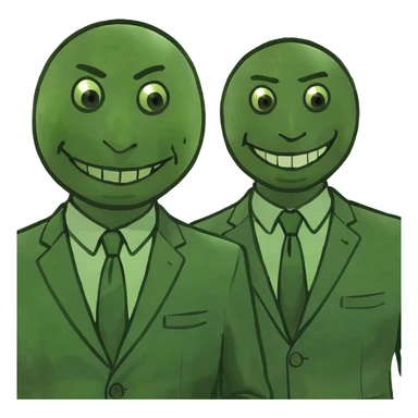 Men being dishonest sticker