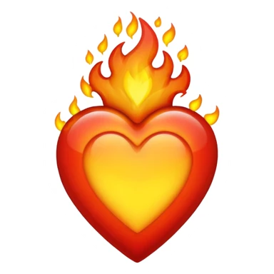 Make flaming hearts in all colours sticker