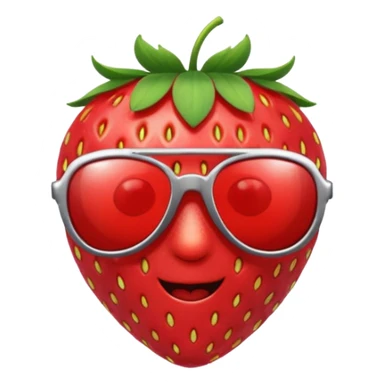 Fruit with Sunglasses, strawberry sticker