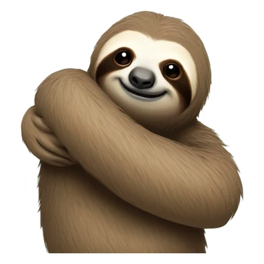 Sloth hugging sticker