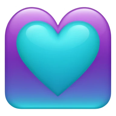 purple turquoise gradient heart sticker