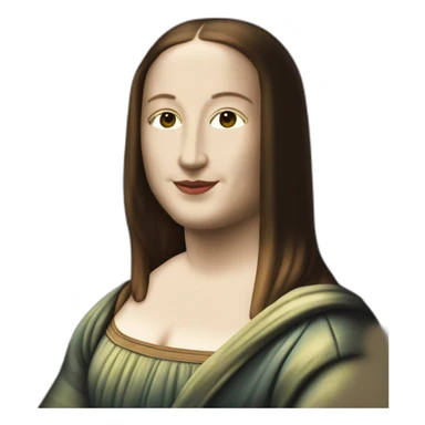 Monalisa painting sticker