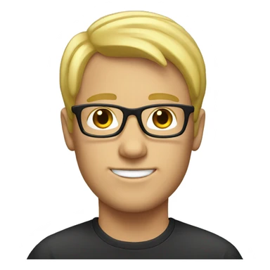 Guy with blonde hair and  glasses sticker