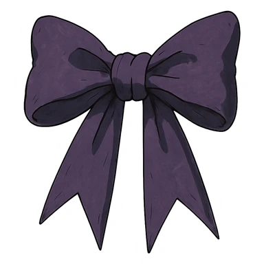 Purple gothic bow sticker