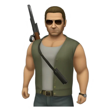 GTA III Italian Mafia man with shotgun sticker