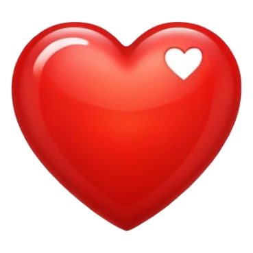 classic red and shiny heart icon sticker
