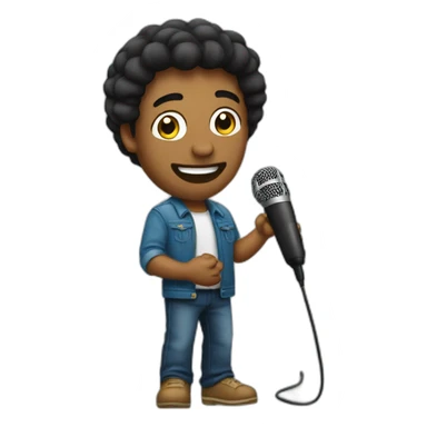 cantante con un micrófono sticker