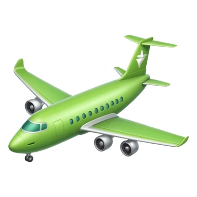light green airplane sticker