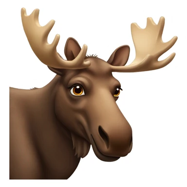 Moose with a birthmark on forehead sticker