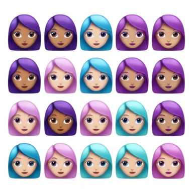 10 girl Naked Glitter purple and cian inner circle sticker