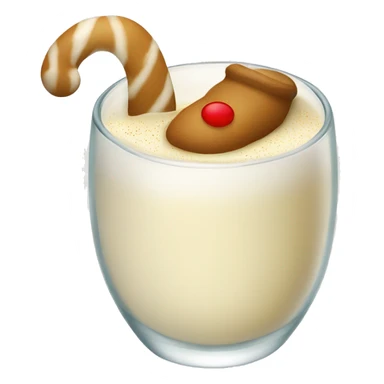 eggnog with a stocking on the glass sticker