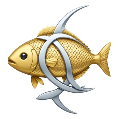 Haç ve balık sembol  sticker